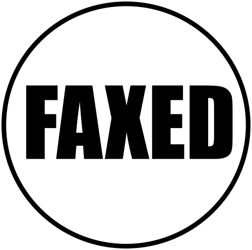 FAXED Round Border Stock Stamp