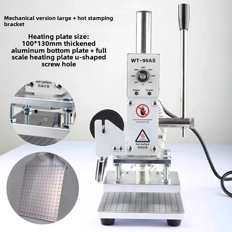 Manual Digital Label Stamp Machine for PVC Card Leather Paper Thermo-embossor