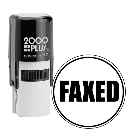 FAXED Round Border Stock Stamp