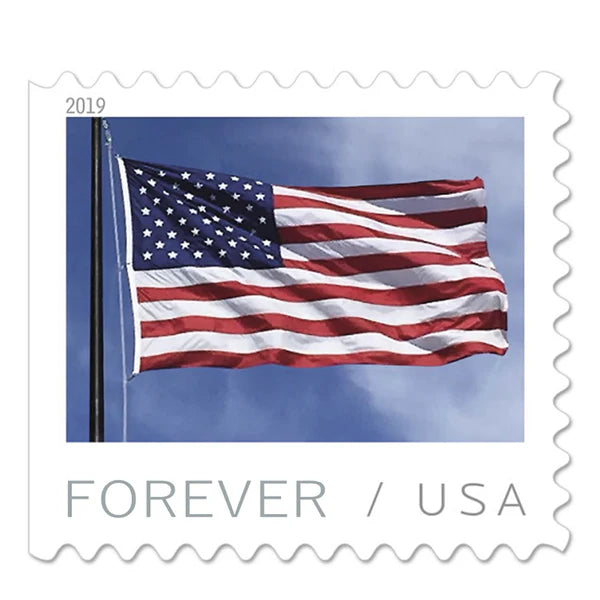 2019 Forever Stamps US Flag First Class Postage Stamps Coil of 100 PCS/Roll