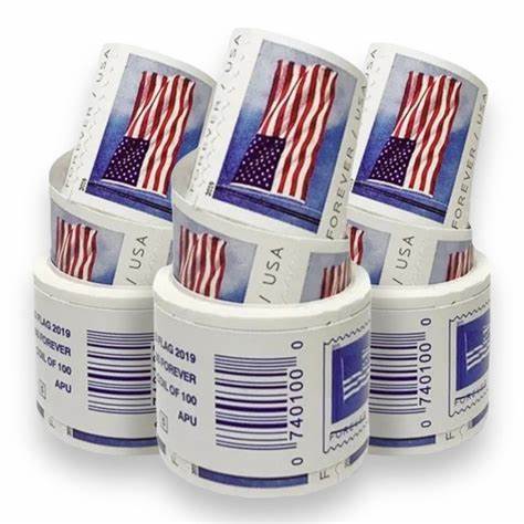 2019 Forever Stamps US Flag First Class Postage Stamps Coil of 100 PCS/Roll