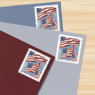 (1000) 2022 Forever Stamps US Flag First Class Postage Stamps Coil of 100 PCS/Roll