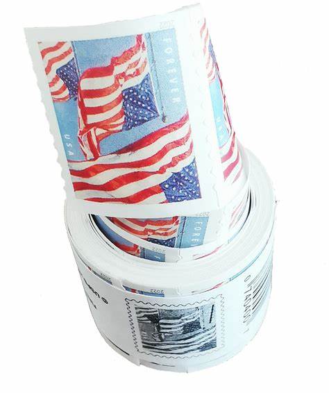 (1000) 2022 Forever Stamps US Flag First Class Postage Stamps Coil of 100 PCS/Roll