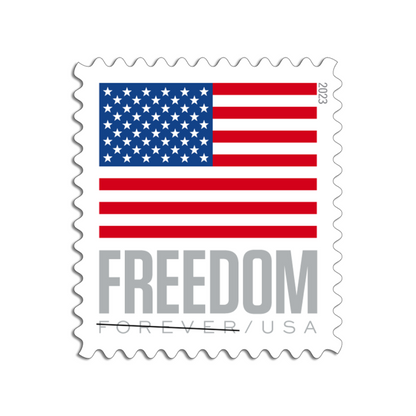 (100) 2023 Forever Stamps US Flag First Class Postage Stamps Coil of 100 PCS/Roll