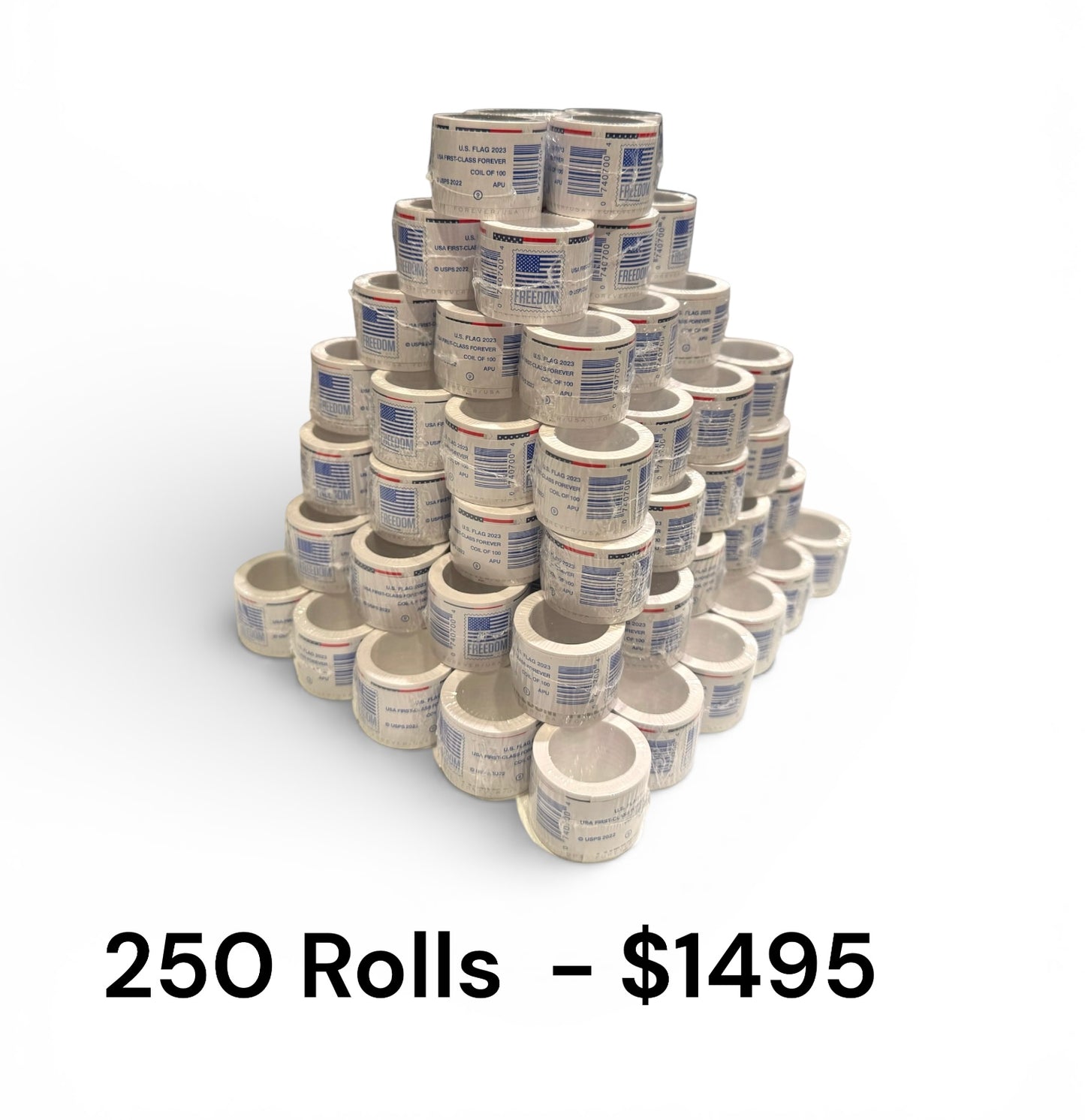 (250) 2024 Forever Stamps US Flag First Class Postage Stamps Coil of 100 PCS/Roll