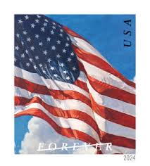 (10) 2024 Forever Stamps US Flag First Class Postage Stamps Coil of 100 PCS/Roll
