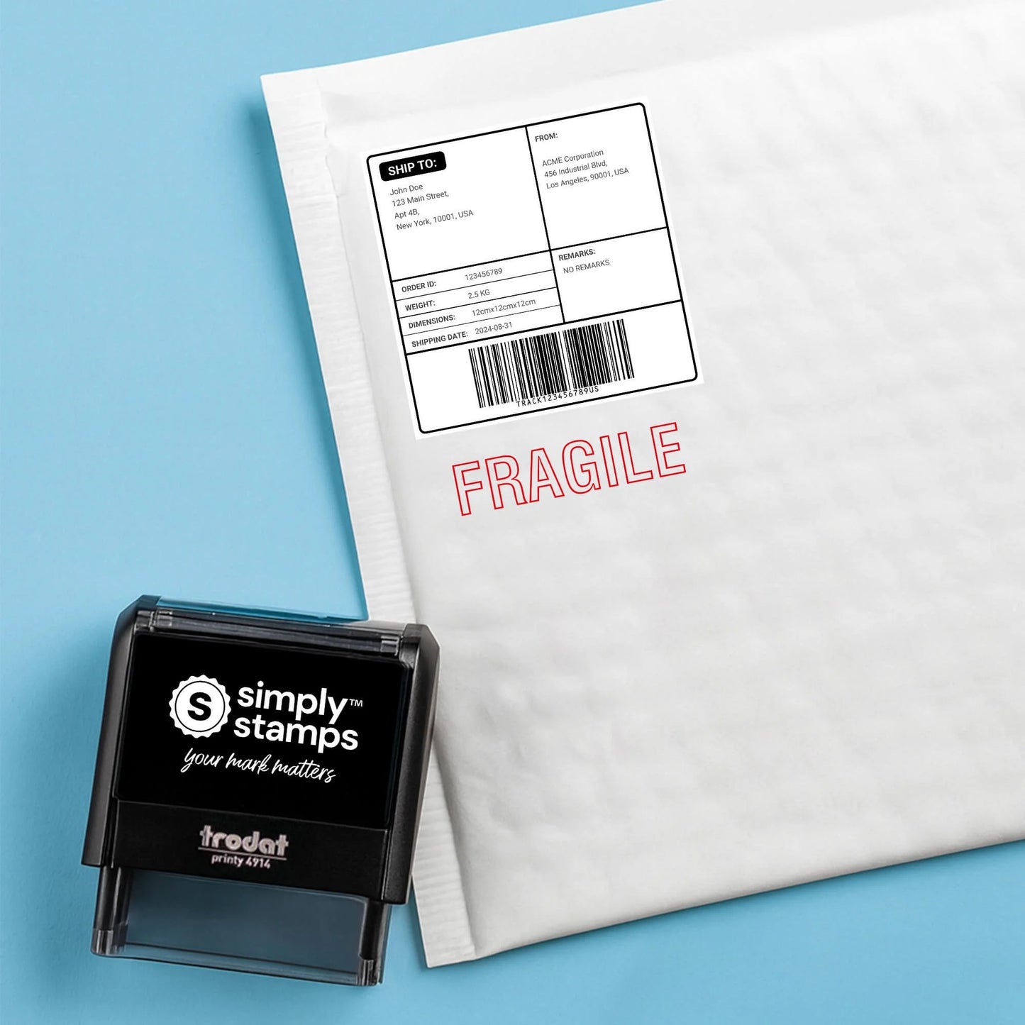 Fragile Stock Office Stamp